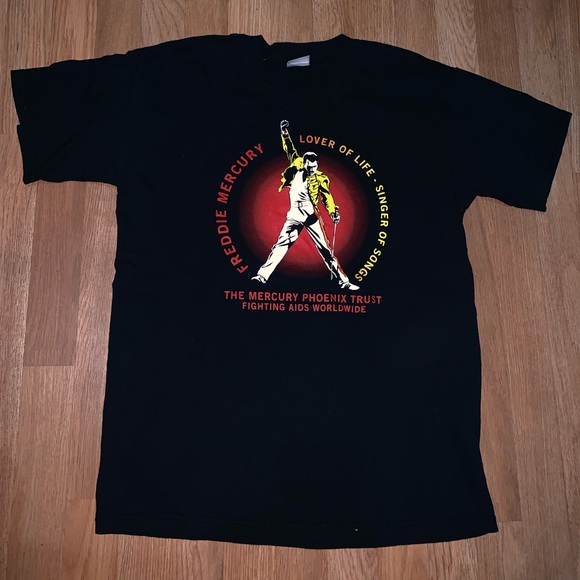 Freddie Mercury The Mercury Phoenix Trust Fighting Aids Worldwide Tshirt Size M - Picture 7 of 7